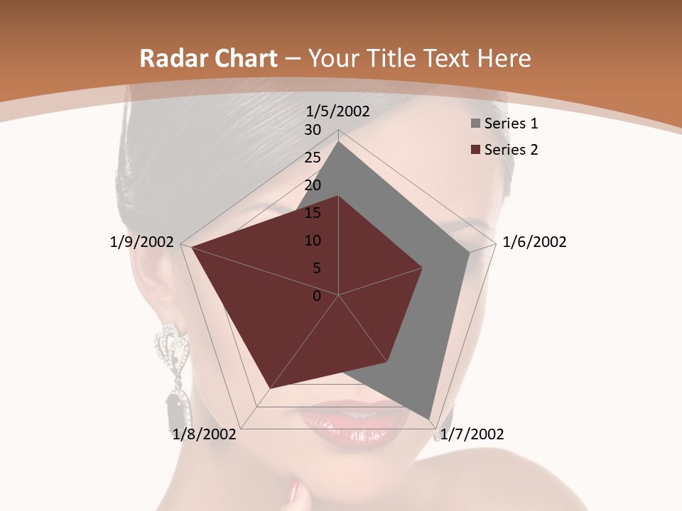 A Woman In A Red Dress Is Pointing At The Camera PowerPoint Template