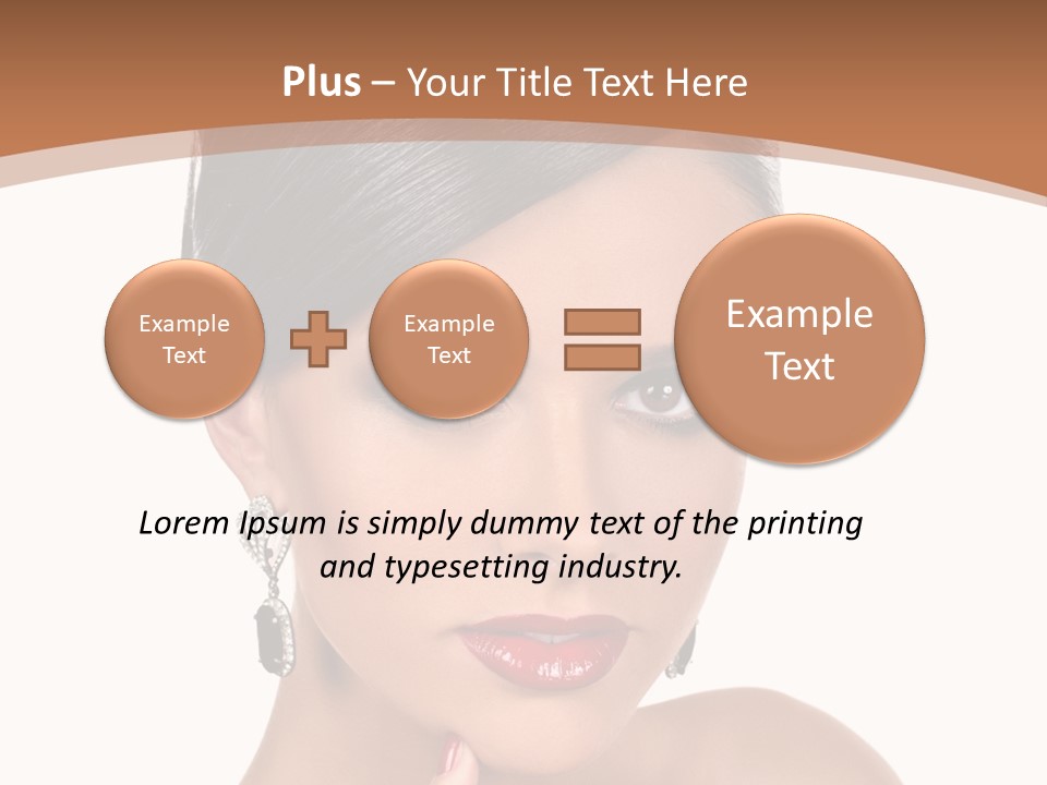 A Woman In A Red Dress Is Pointing At The Camera PowerPoint Template