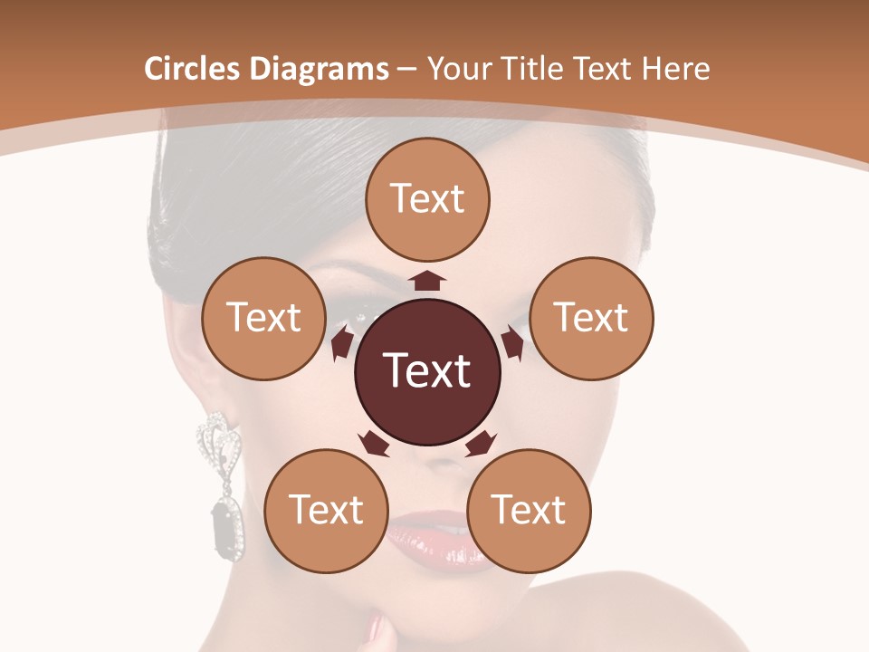 A Woman In A Red Dress Is Pointing At The Camera PowerPoint Template