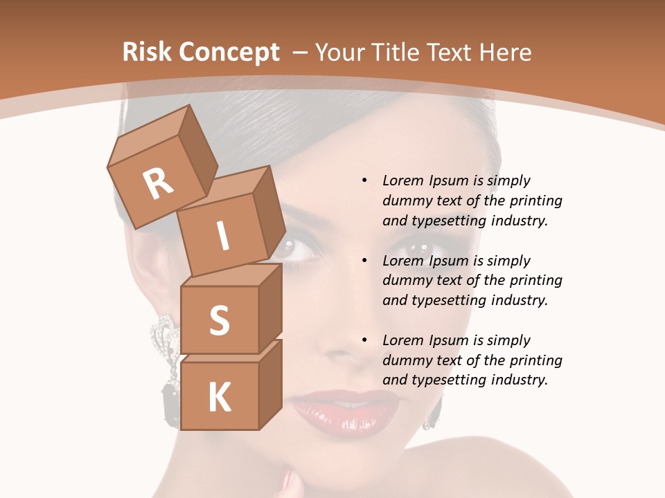 A Woman In A Red Dress Is Pointing At The Camera PowerPoint Template