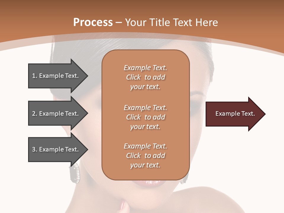 A Woman In A Red Dress Is Pointing At The Camera PowerPoint Template