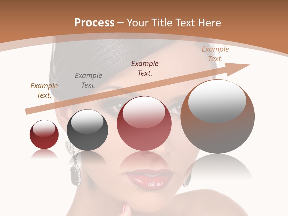 A Woman In A Red Dress Is Pointing At The Camera PowerPoint Template