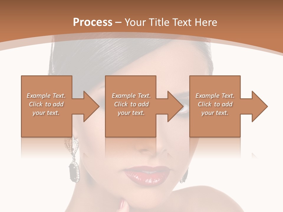 A Woman In A Red Dress Is Pointing At The Camera PowerPoint Template
