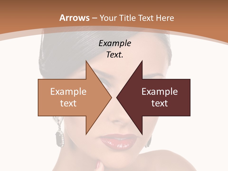 A Woman In A Red Dress Is Pointing At The Camera PowerPoint Template