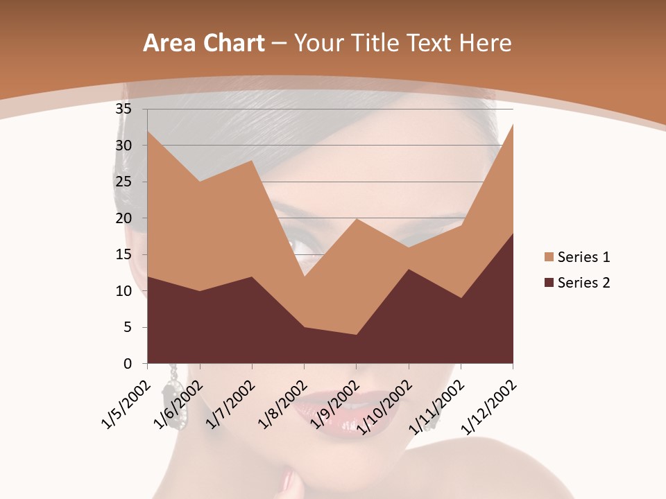 A Woman In A Red Dress Is Pointing At The Camera PowerPoint Template