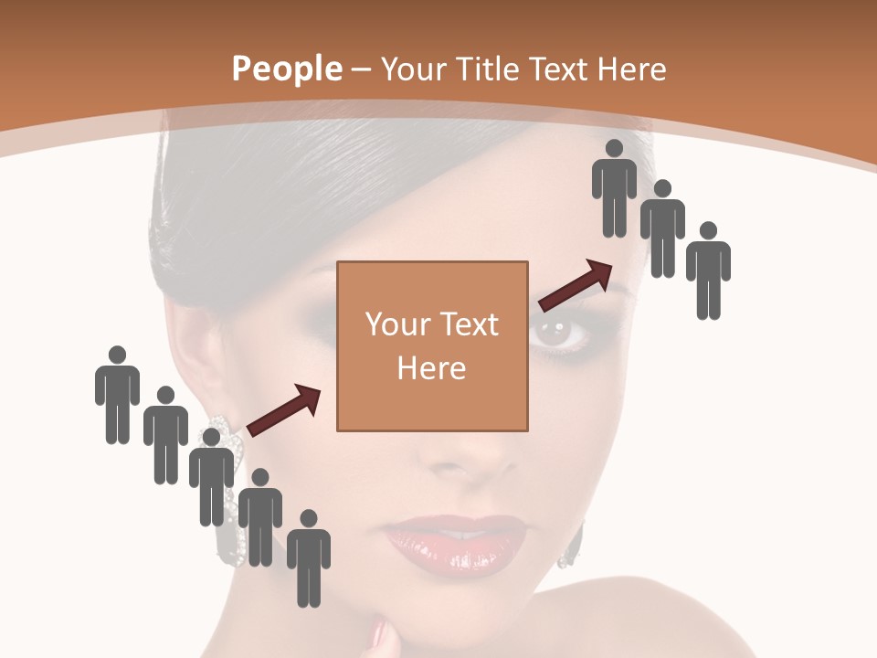 A Woman In A Red Dress Is Pointing At The Camera PowerPoint Template
