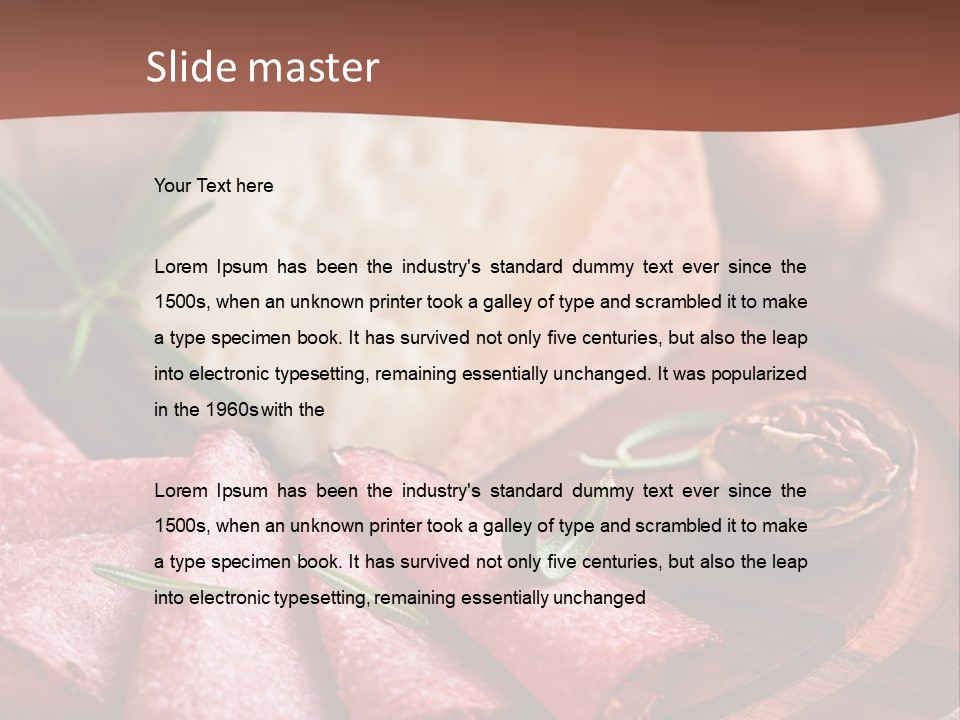 A Wooden Plate With Cheese And Nuts On It PowerPoint Template