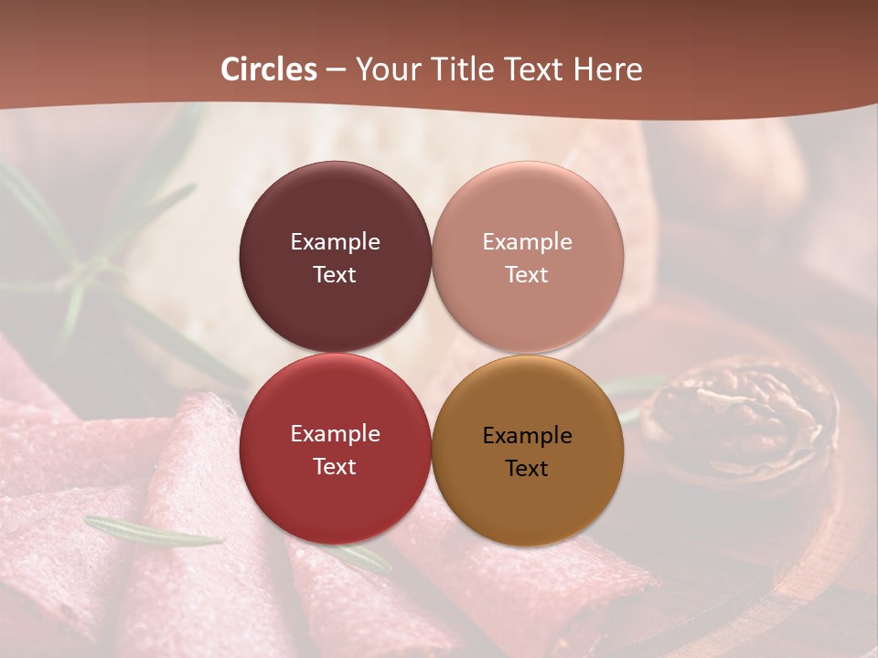 A Wooden Plate With Cheese And Nuts On It PowerPoint Template