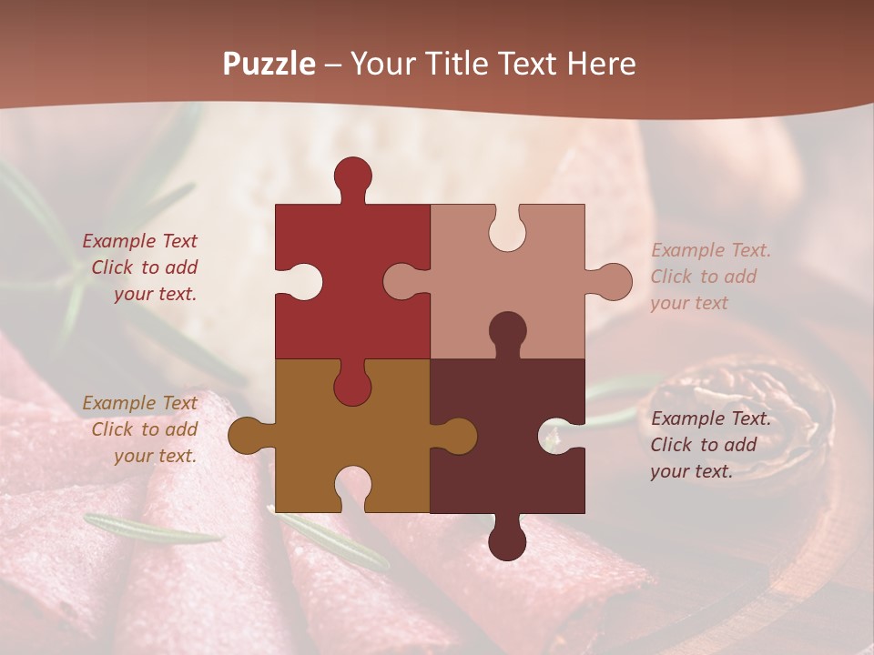 A Wooden Plate With Cheese And Nuts On It PowerPoint Template