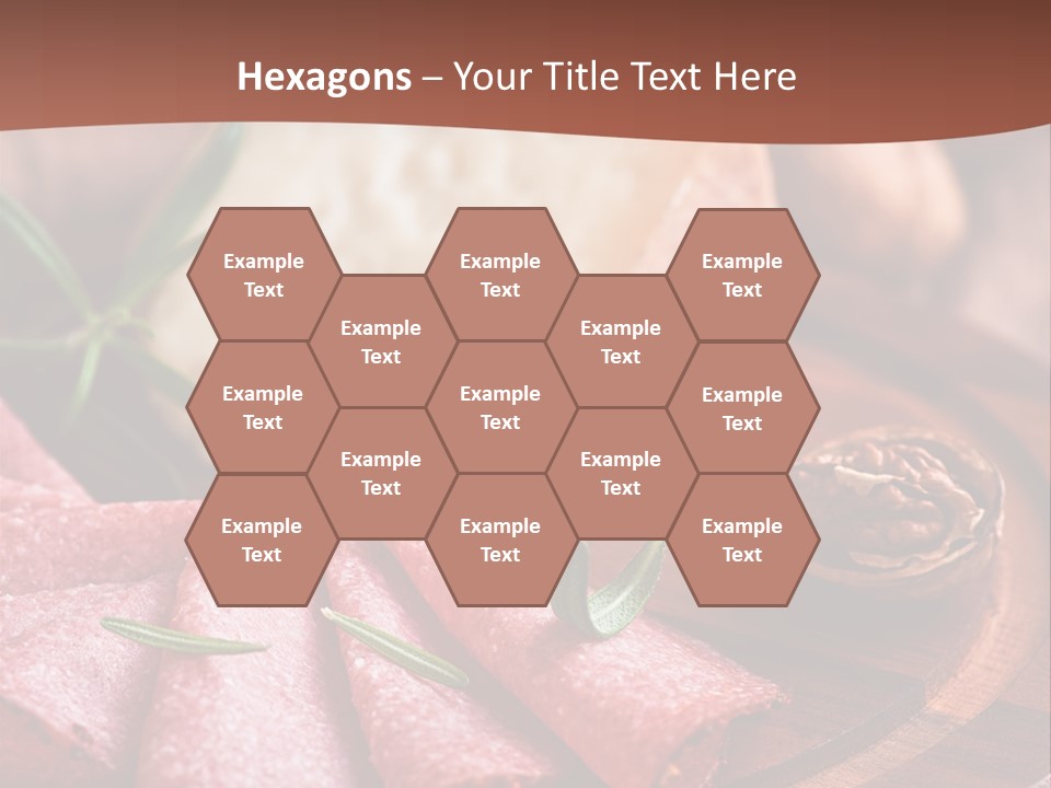 A Wooden Plate With Cheese And Nuts On It PowerPoint Template