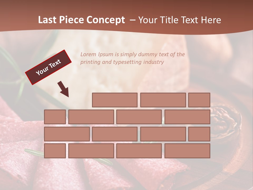 A Wooden Plate With Cheese And Nuts On It PowerPoint Template