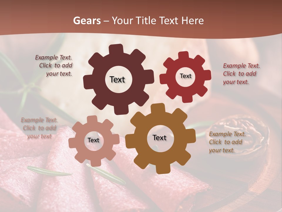A Wooden Plate With Cheese And Nuts On It PowerPoint Template