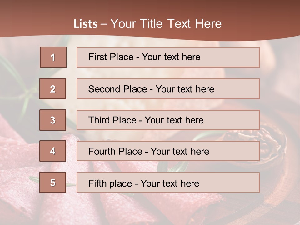 A Wooden Plate With Cheese And Nuts On It PowerPoint Template