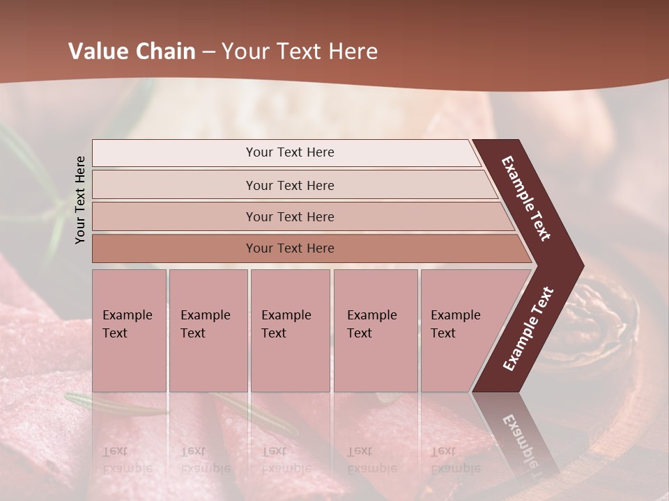 A Wooden Plate With Cheese And Nuts On It PowerPoint Template