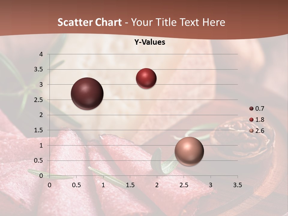 A Wooden Plate With Cheese And Nuts On It PowerPoint Template