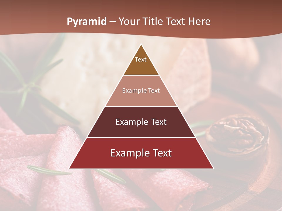 A Wooden Plate With Cheese And Nuts On It PowerPoint Template