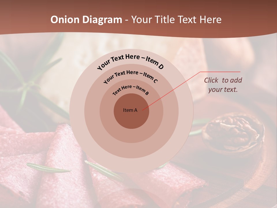 A Wooden Plate With Cheese And Nuts On It PowerPoint Template