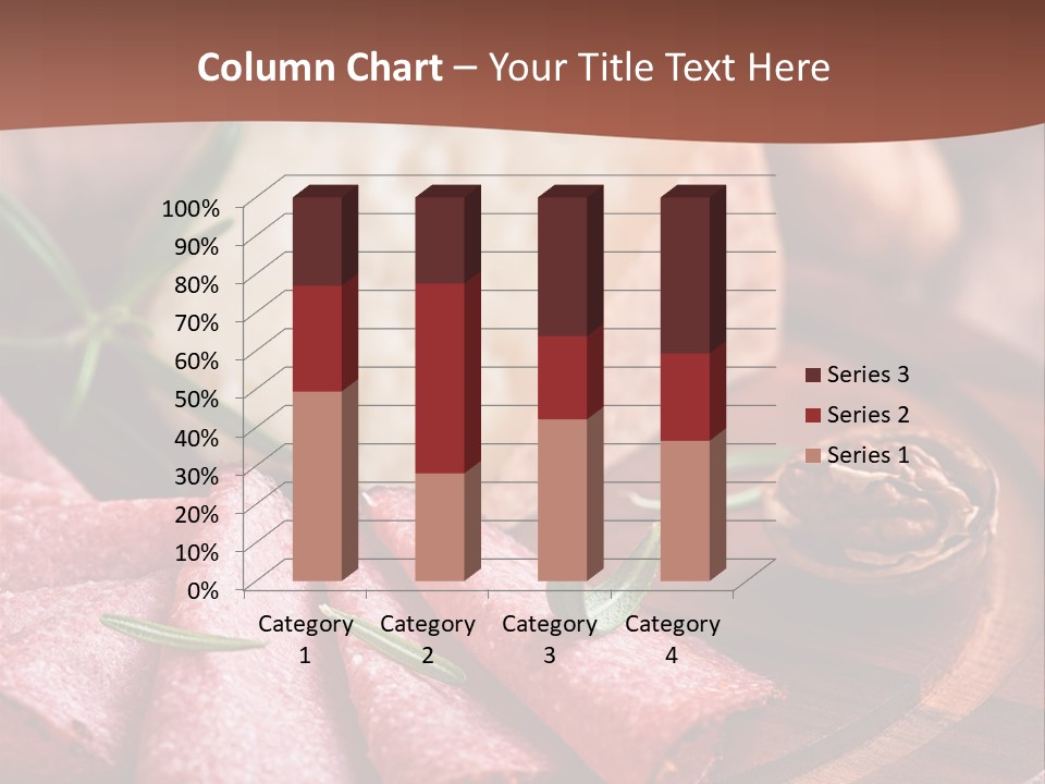 A Wooden Plate With Cheese And Nuts On It PowerPoint Template
