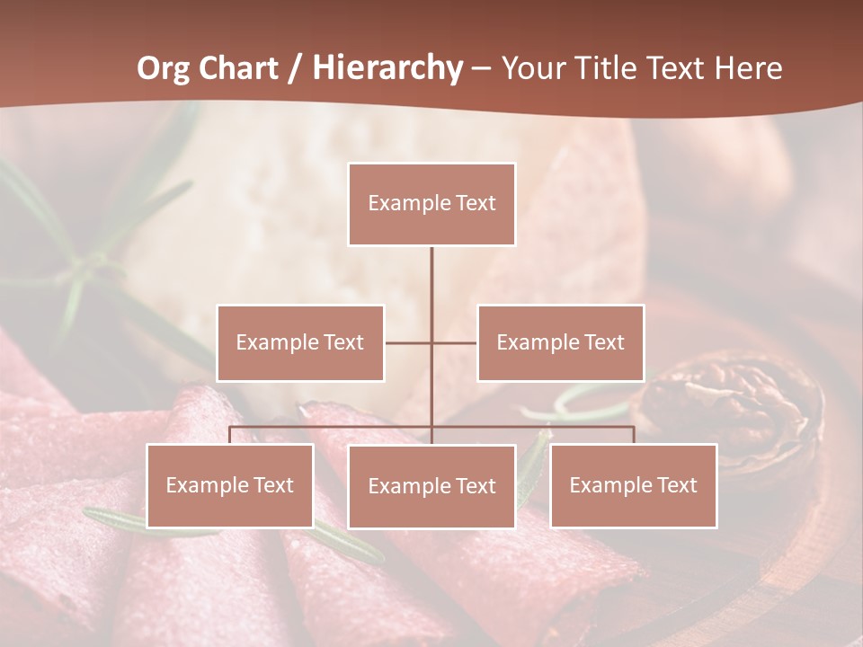A Wooden Plate With Cheese And Nuts On It PowerPoint Template