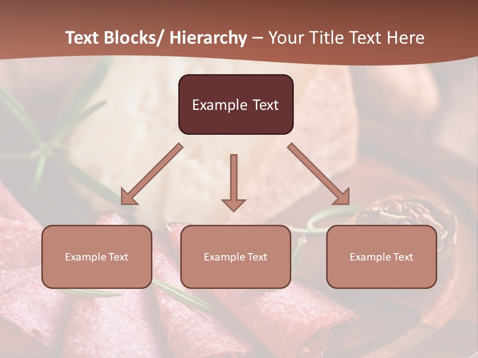 A Wooden Plate With Cheese And Nuts On It PowerPoint Template