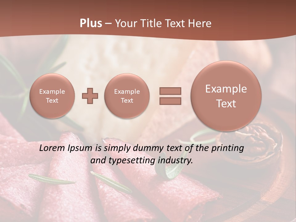 A Wooden Plate With Cheese And Nuts On It PowerPoint Template