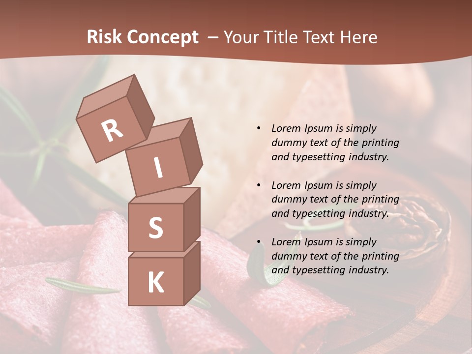 A Wooden Plate With Cheese And Nuts On It PowerPoint Template