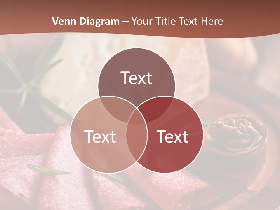 A Wooden Plate With Cheese And Nuts On It PowerPoint Template
