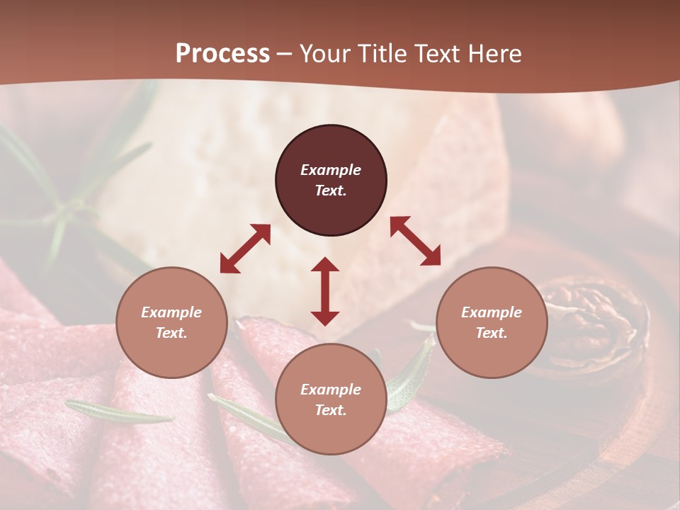 A Wooden Plate With Cheese And Nuts On It PowerPoint Template