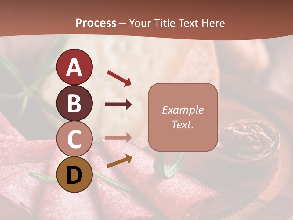 A Wooden Plate With Cheese And Nuts On It PowerPoint Template