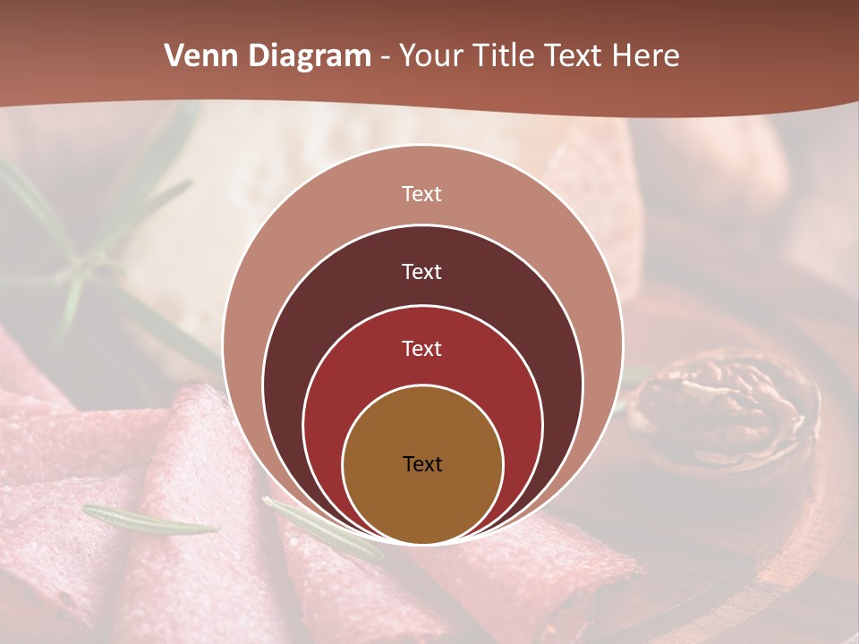 A Wooden Plate With Cheese And Nuts On It PowerPoint Template