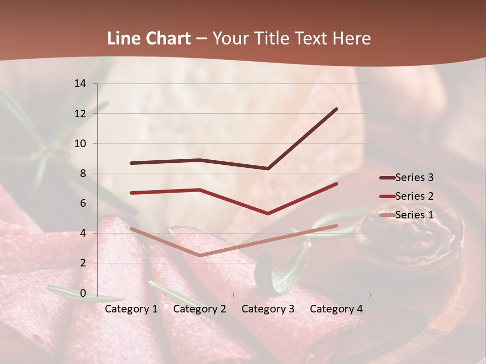 A Wooden Plate With Cheese And Nuts On It PowerPoint Template