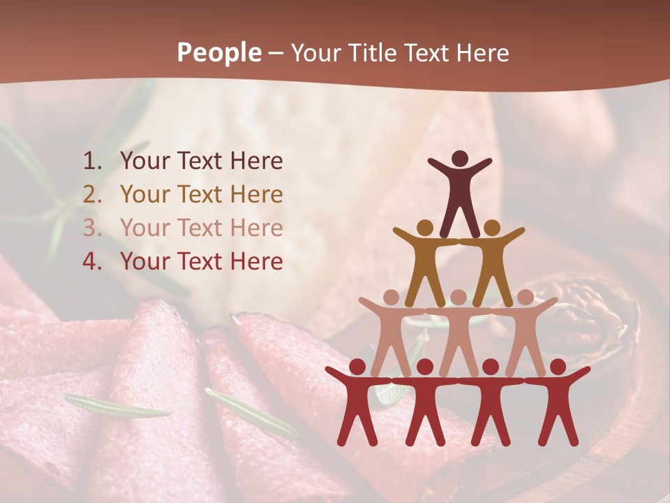 A Wooden Plate With Cheese And Nuts On It PowerPoint Template