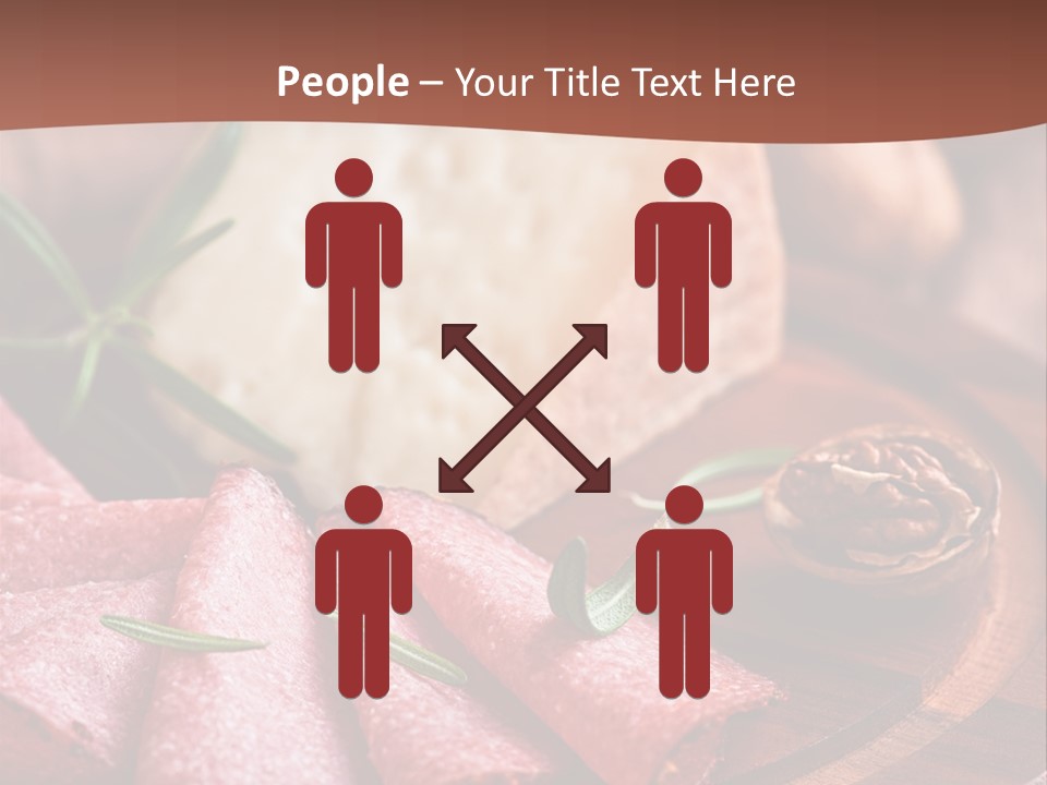 A Wooden Plate With Cheese And Nuts On It PowerPoint Template