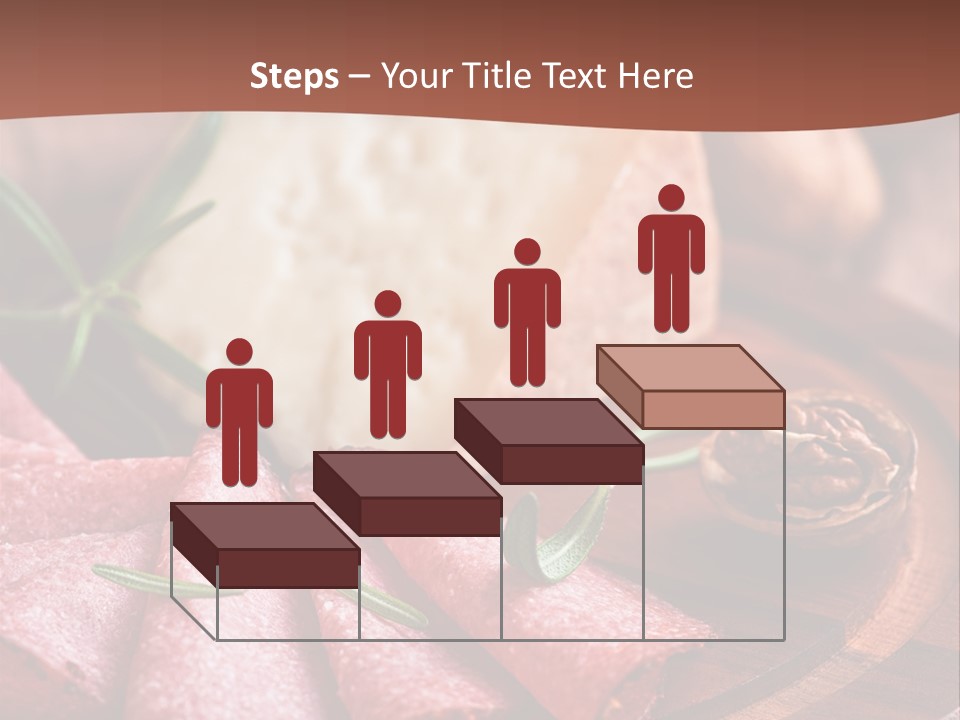 A Wooden Plate With Cheese And Nuts On It PowerPoint Template