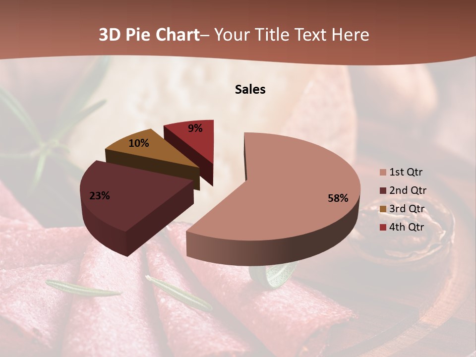 A Wooden Plate With Cheese And Nuts On It PowerPoint Template