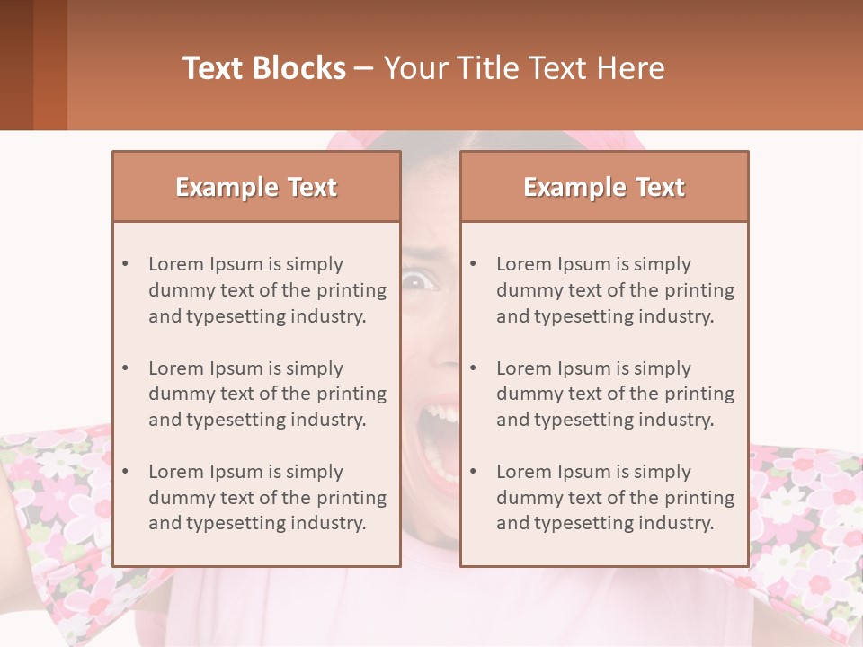 A Woman Holding Her Hands Up To Her Face PowerPoint Template