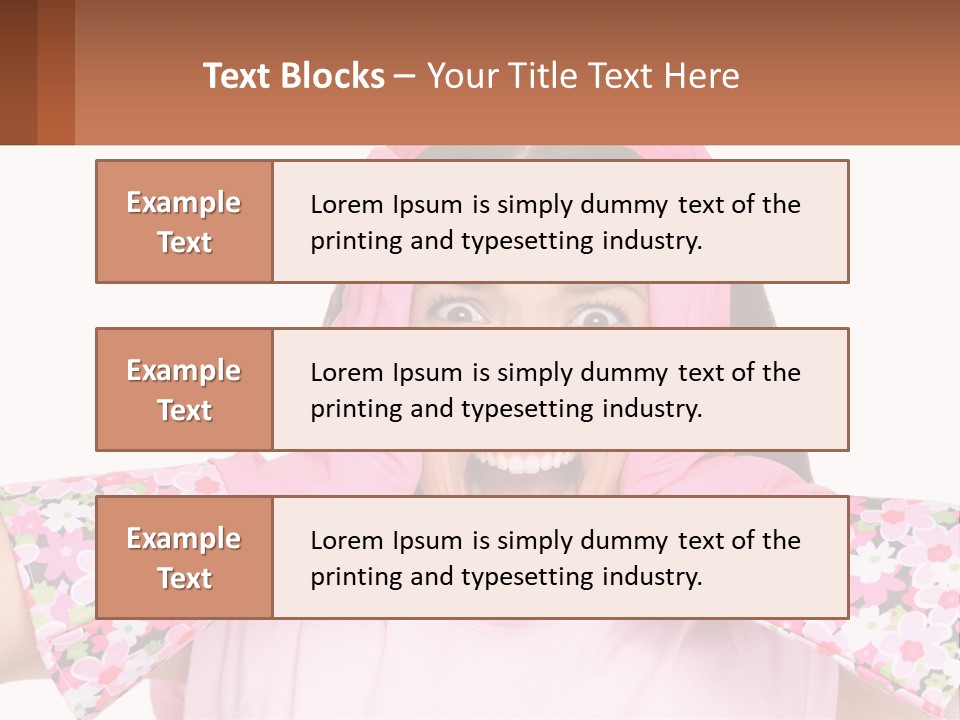 A Woman Holding Her Hands Up To Her Face PowerPoint Template