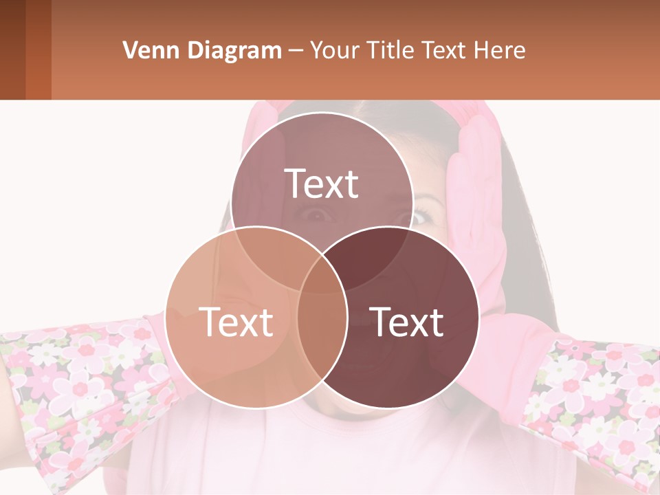 A Woman Holding Her Hands Up To Her Face PowerPoint Template