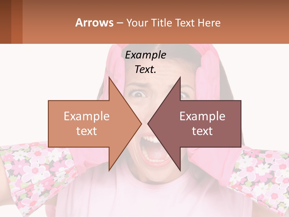 A Woman Holding Her Hands Up To Her Face PowerPoint Template