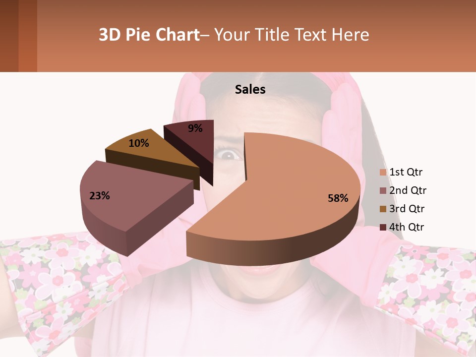 A Woman Holding Her Hands Up To Her Face PowerPoint Template
