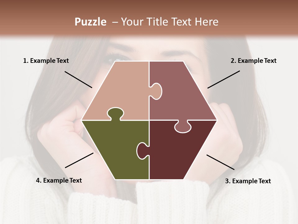 A Woman Smiling With Her Hands On Her Face PowerPoint Template