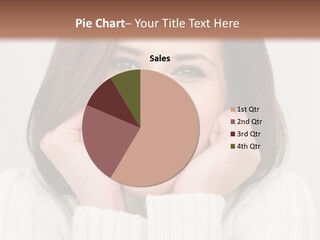 A Woman Smiling With Her Hands On Her Face PowerPoint Template