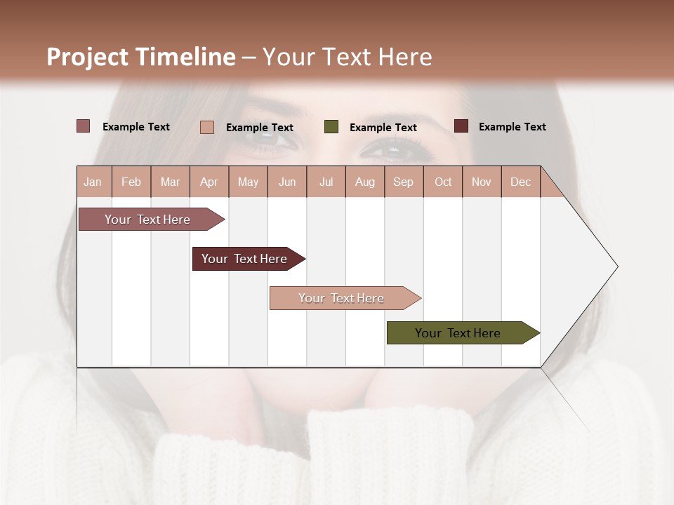 A Woman Smiling With Her Hands On Her Face PowerPoint Template