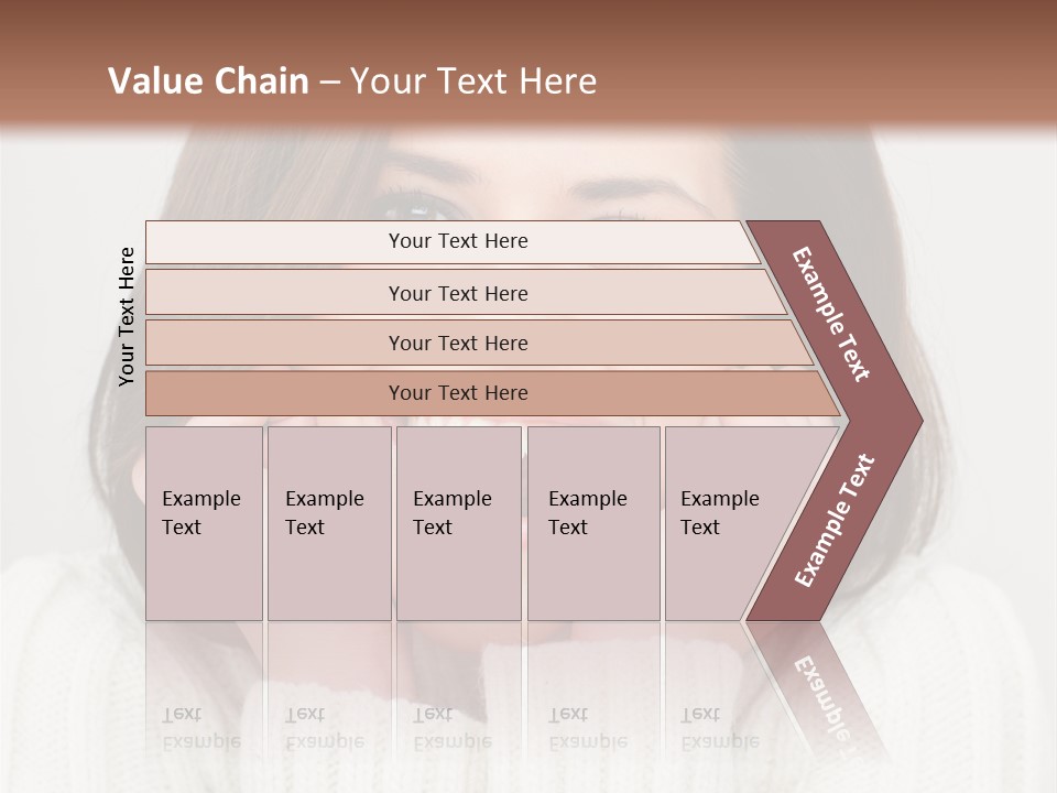 A Woman Smiling With Her Hands On Her Face PowerPoint Template