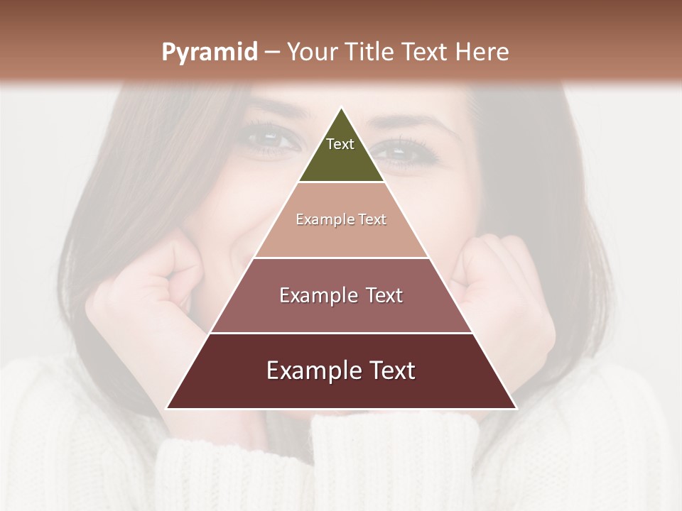 A Woman Smiling With Her Hands On Her Face PowerPoint Template