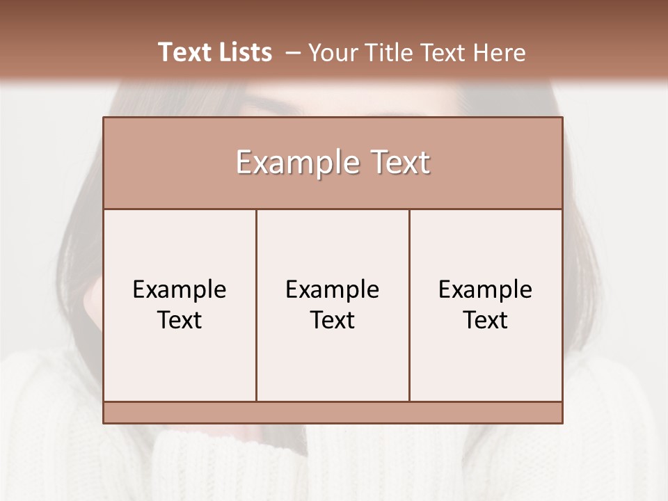 A Woman Smiling With Her Hands On Her Face PowerPoint Template
