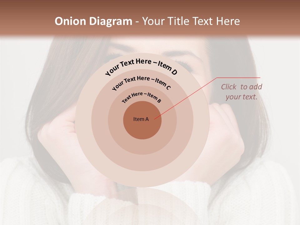 A Woman Smiling With Her Hands On Her Face PowerPoint Template