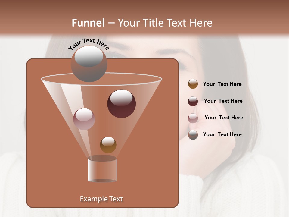 A Woman Smiling With Her Hands On Her Face PowerPoint Template