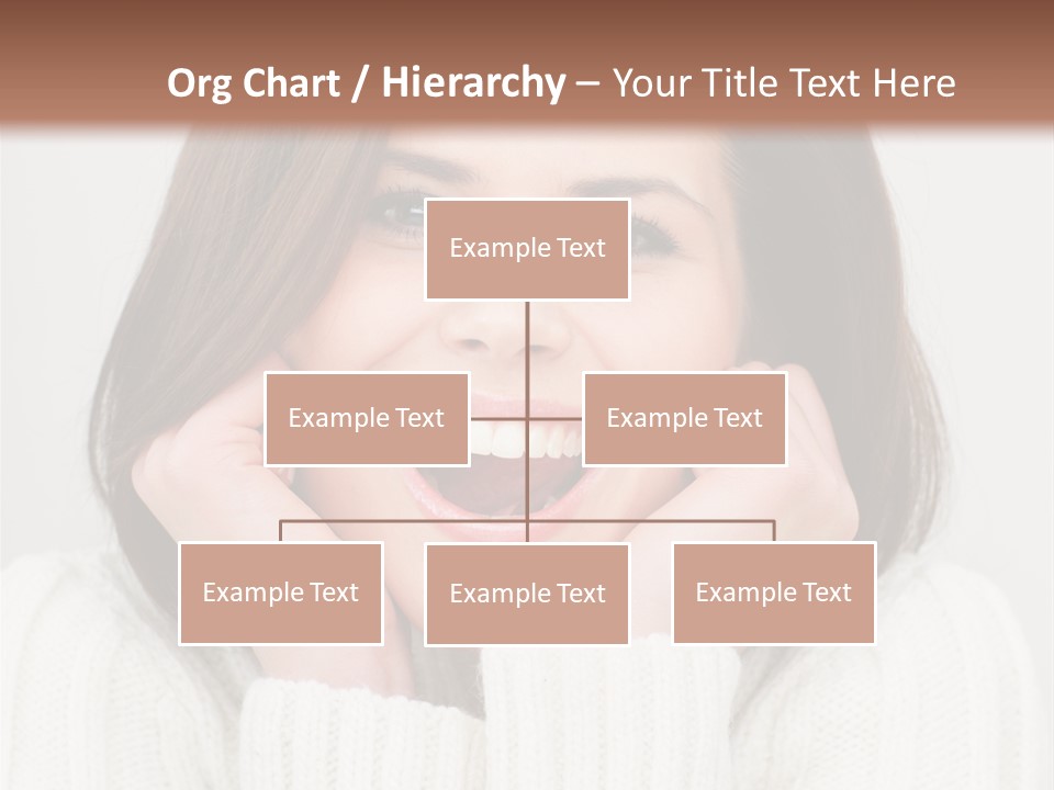 A Woman Smiling With Her Hands On Her Face PowerPoint Template