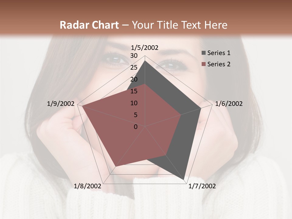 A Woman Smiling With Her Hands On Her Face PowerPoint Template